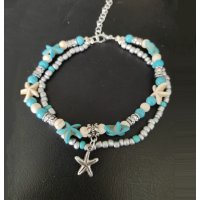 AK163 - Starfish Beach Pendant Anklet