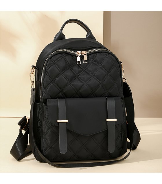 BP900 - Simple Quilted Double Belt Backpack