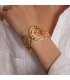 B1016 - Geometric Gold Cuff Bracelet