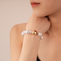 B1019 - Simple Pearl Chain Bracelet