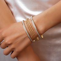 B1025 - Hollow Geometric Bracelet