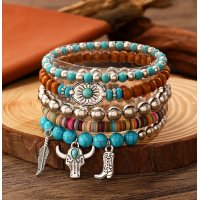B1036 - Korean Beaded Tassel Bracelet