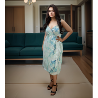 C280 - Trimmed Floral Dress