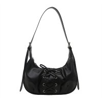 CL1581 - Retro Lace Up Bow Messenger Bag