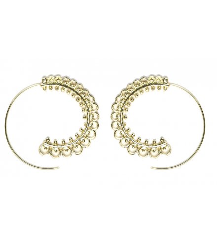 E1020 - Simple round rotating earrings