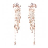E1049 - Five-pointed star tassels Hanging Earrings