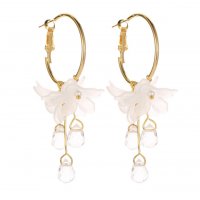 E1190 - Fashion crystal flower earrings