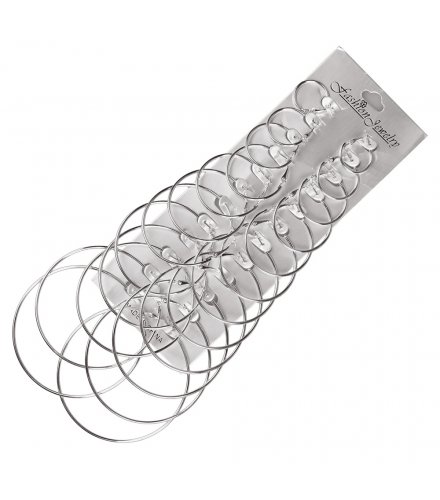 E1276 - Large metal hoop earrings