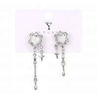 E1458 - Split chain love earrings E1458 - Split chain love earrings