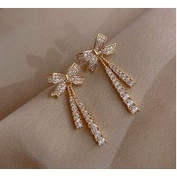 E1482 - Golden Bowknot Earrings E1482 - Golden Bowknot Earrings