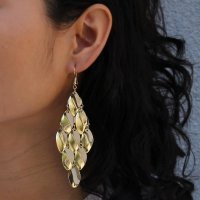 E1577 - Fashion Metal Multi-layer Disc Earrings