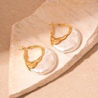 E1637 - Vintage Simple Pearl Bag Earrings