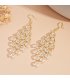 E1638 - Elegant Glass Crystal Diamond Tassel Earrings