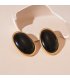 E1639 - Retro Simple Resin Oval Geometric Earrings