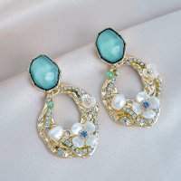 E1642 - Vintage French Geometric Earrings