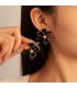E1643 - Simple and Sweet Double-layer Flower Earrings