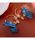 E1644 - Diamond-encrusted Butterfly Earrings