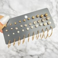 E1654 - Retro Geometric Fashion Earring Set