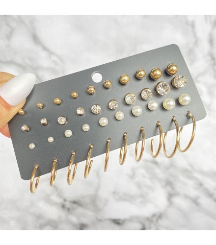 E1654 - Retro Geometric Fashion Earring Set