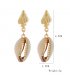 E1664 - Golden Conch Shell Earrings