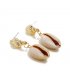 E1664 - Golden Conch Shell Earrings