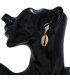 E1664 - Golden Conch Shell Earrings