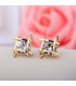 E1666 - Korean Zircon Tic Tac Toe Earrings