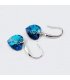 E1668 - Ocean Heart Blue Crystal Earrings