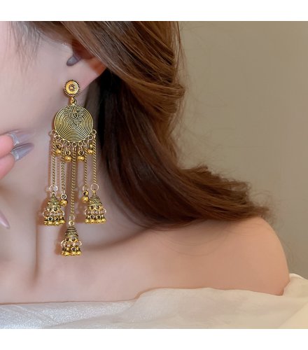 E1693 - Elegant Tassel Drop Indian Earrings