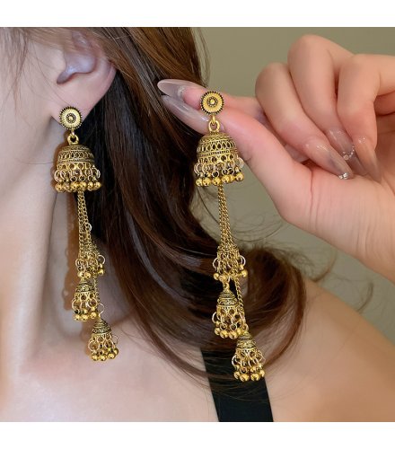 E1695 - Elegant Tassel Drop Indian Earrings