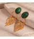 E1698 - Gemstone Tassel Drop Earrings