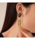 E1698 - Gemstone Tassel Drop Earrings