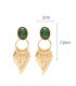 E1698 - Gemstone Tassel Drop Earrings