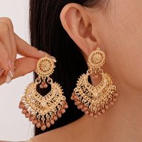 E1699 - Elegant Beaded Tassel Earrings