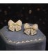 E1726 - Luxury Style Pearl Bow Earrings 