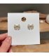E1726 - Luxury Style Pearl Bow Earrings 