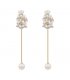E1727 - Korean Style Pearl Tassel Earrings