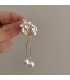 E1727 - Korean Style Pearl Tassel Earrings