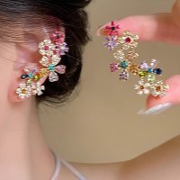 E1728 - Retro Colorful Flower Earrings
