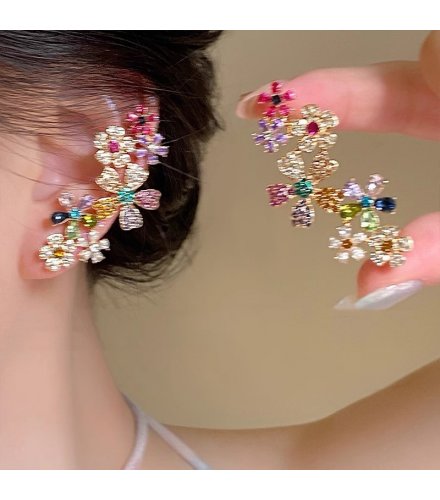 E1728 - Retro Colorful Flower Earrings