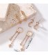 E1729 - Star and Moon Chain Tassel Earrings