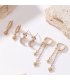 E1729 - Star and Moon Chain Tassel Earrings