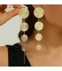 E1731 - Textured Long Tassel Earrings 