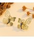 E1735 - Colorful Diamond Butterfly Earrings