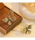E1735 - Colorful Diamond Butterfly Earrings