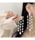 E1736 - European Style Long Pearl Tassel Earrings 