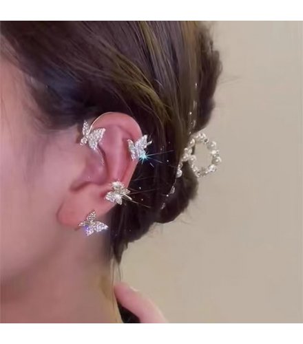 E1740 - Diamond Butterfly Ear Clip for Women