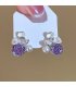 E1743 - Luxury Style zircon Pearl Flower Stud Earrings