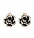 E1747 - Black Camellia Earrings for Women