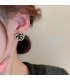 E1747 - Black Camellia Earrings for Women